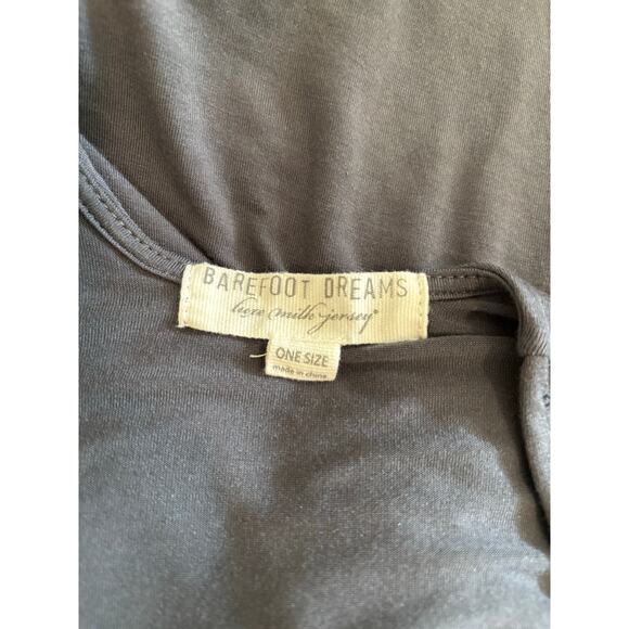 Barefoot Dreams Luxe Milk Jersey Caftan Grey/Graphite One Size - Picture 4 of 7